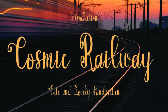 Cosmic Railway: A Handwritten Font for Modern Branding