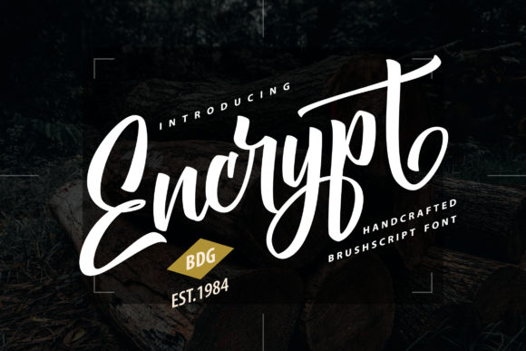Encrypt: A Flowing Handwritten Font for Crafters