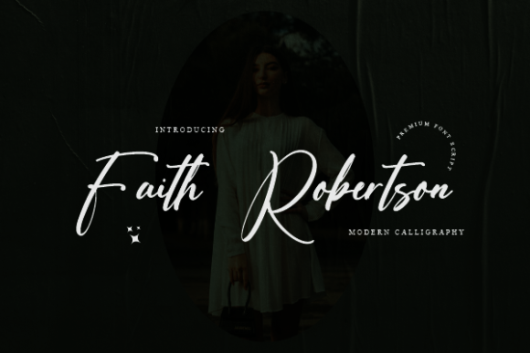 Faith Robertson: A Playful Script Font for Editorial Design