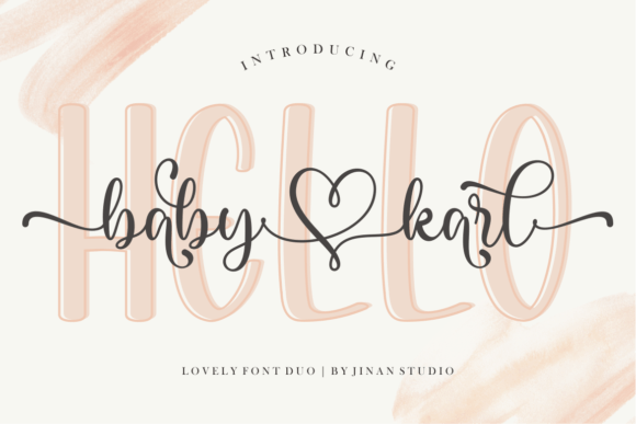 Hello Baby Karl Duo Font for Crafters