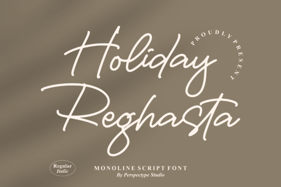 Holiday Reghasta: A Script Font for Editorial Design