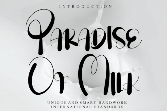 Paradise of Milk: A Charming Script Font for Web Design