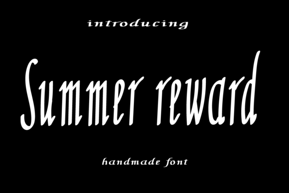 Summer Reward: A Handwritten Font for Editorial Design
