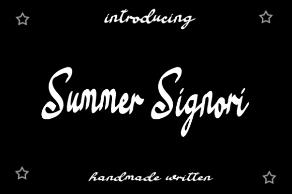 Summer Signori: A Handwritten Font for Makers